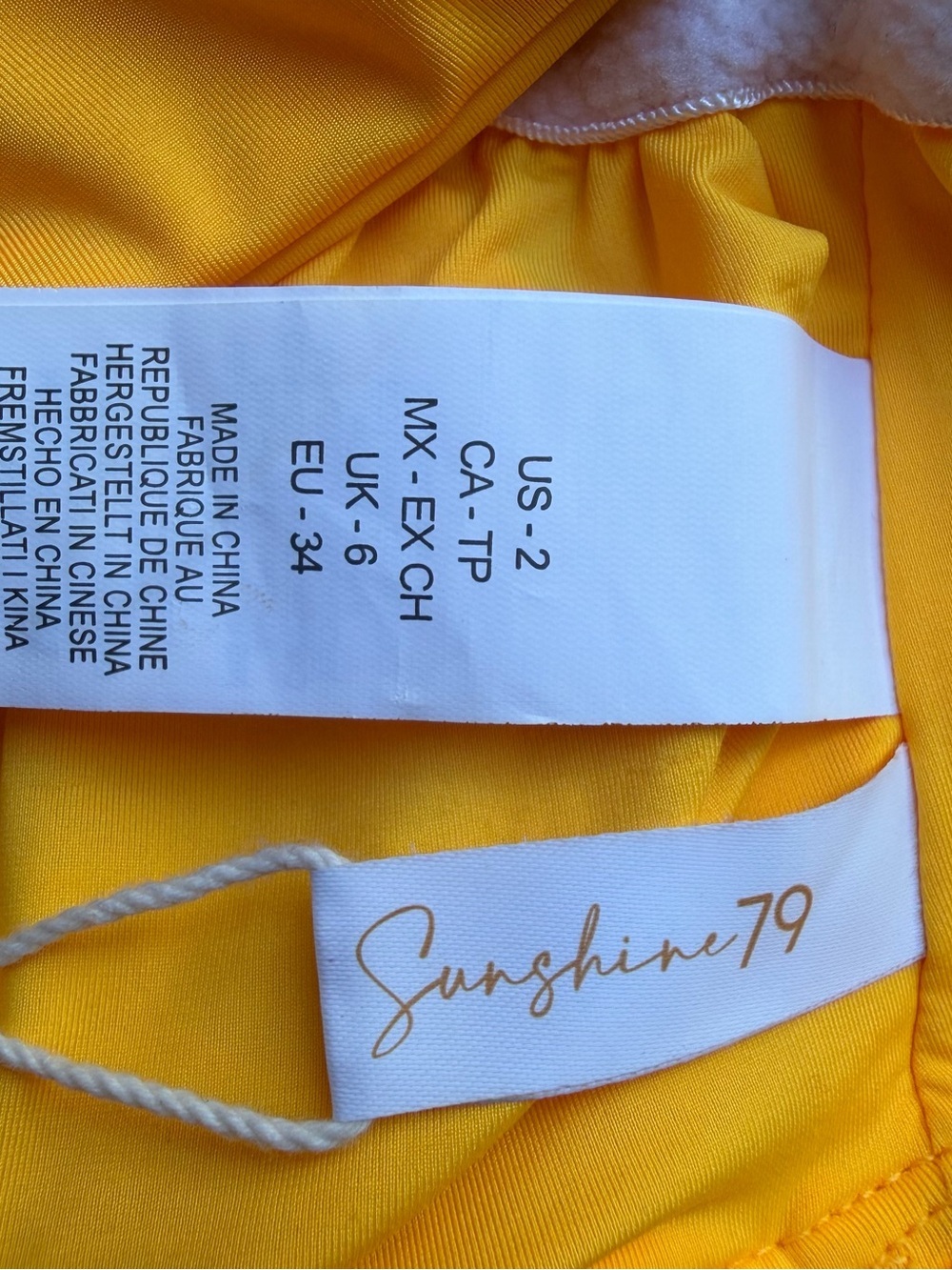 Sunshine79 Bright Yellow Top size 2 - Picture 3 of 4
